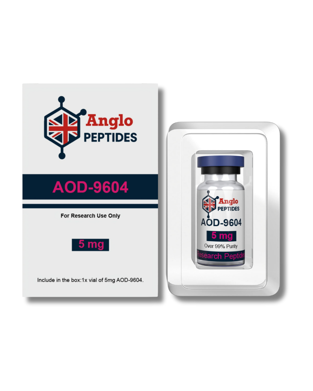 Anglo Peptides AOD-9604 peptide 5mg vial research use