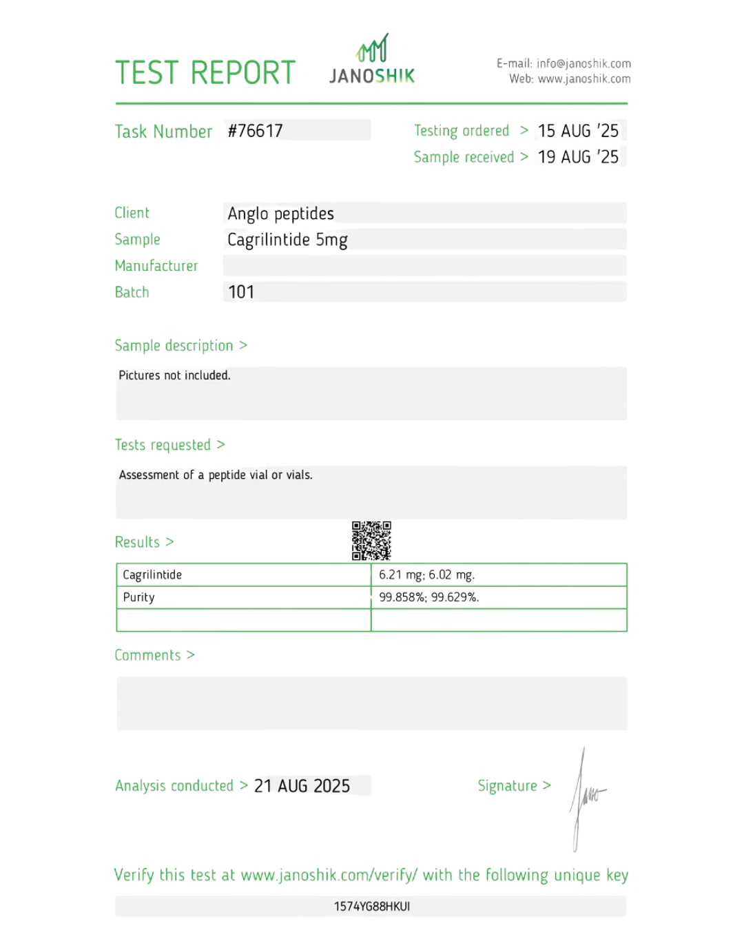 Cagrilintide 5mg Vial Research Peptide